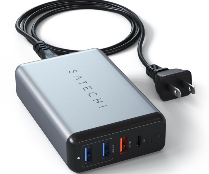 Зарядное Satechi USB-C 75W Travel Charger Space Gray (ST-MCTCAM)